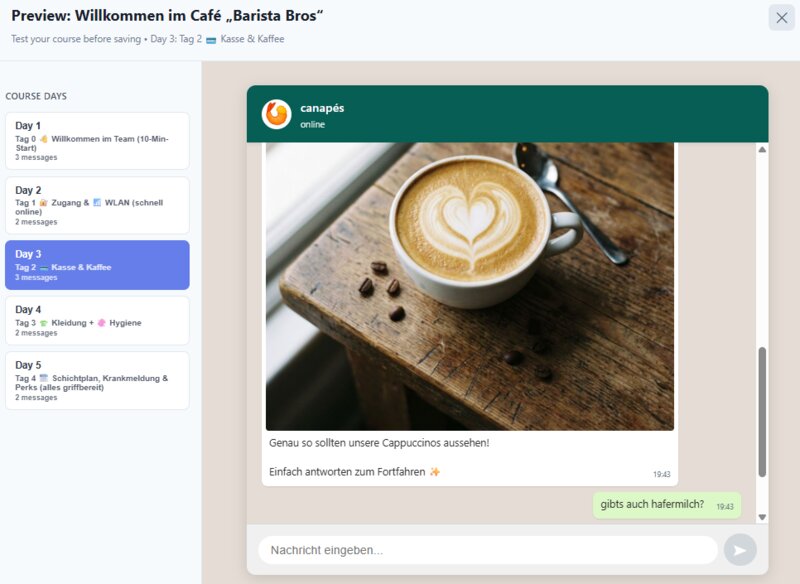 Mitarbeiter-Trainingsmodul