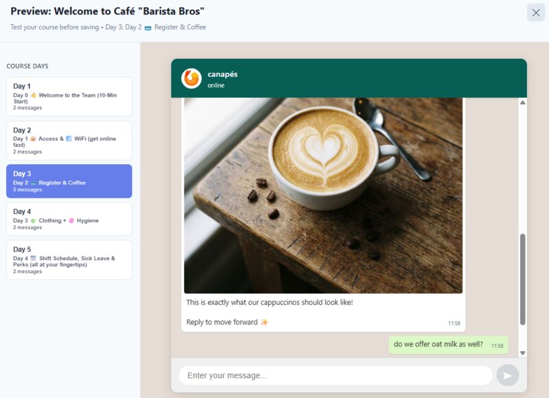 Employee training module