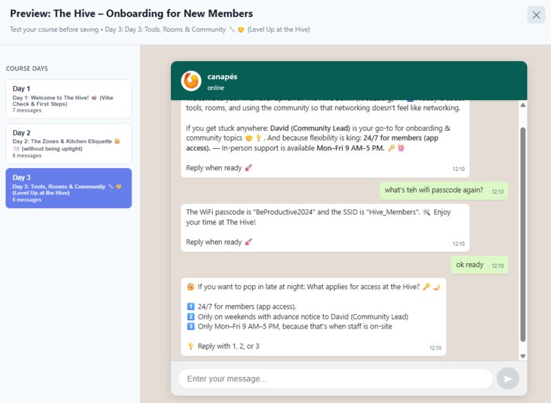 Interactive member journey